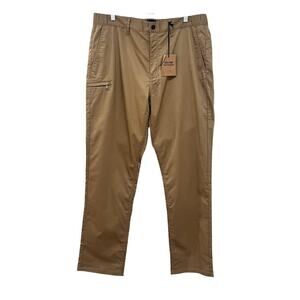 J Crew Tech Pant Mens 36x32 Khaki 770 Straight Stretch Performance Casual